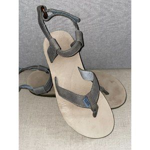 Teva Original Sandal Diamond Womens Size 7 Tan Leather Thong Strappy Flat